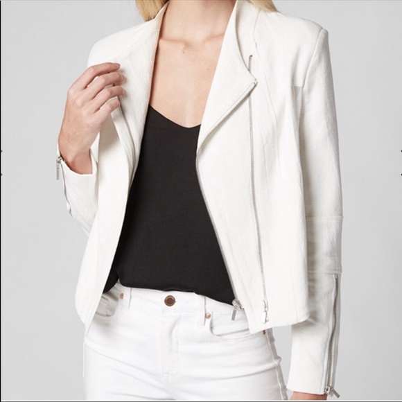 Blank NYC Jackets & Blazers - NWT BLANKNYC So Icy White Moto Jacket
